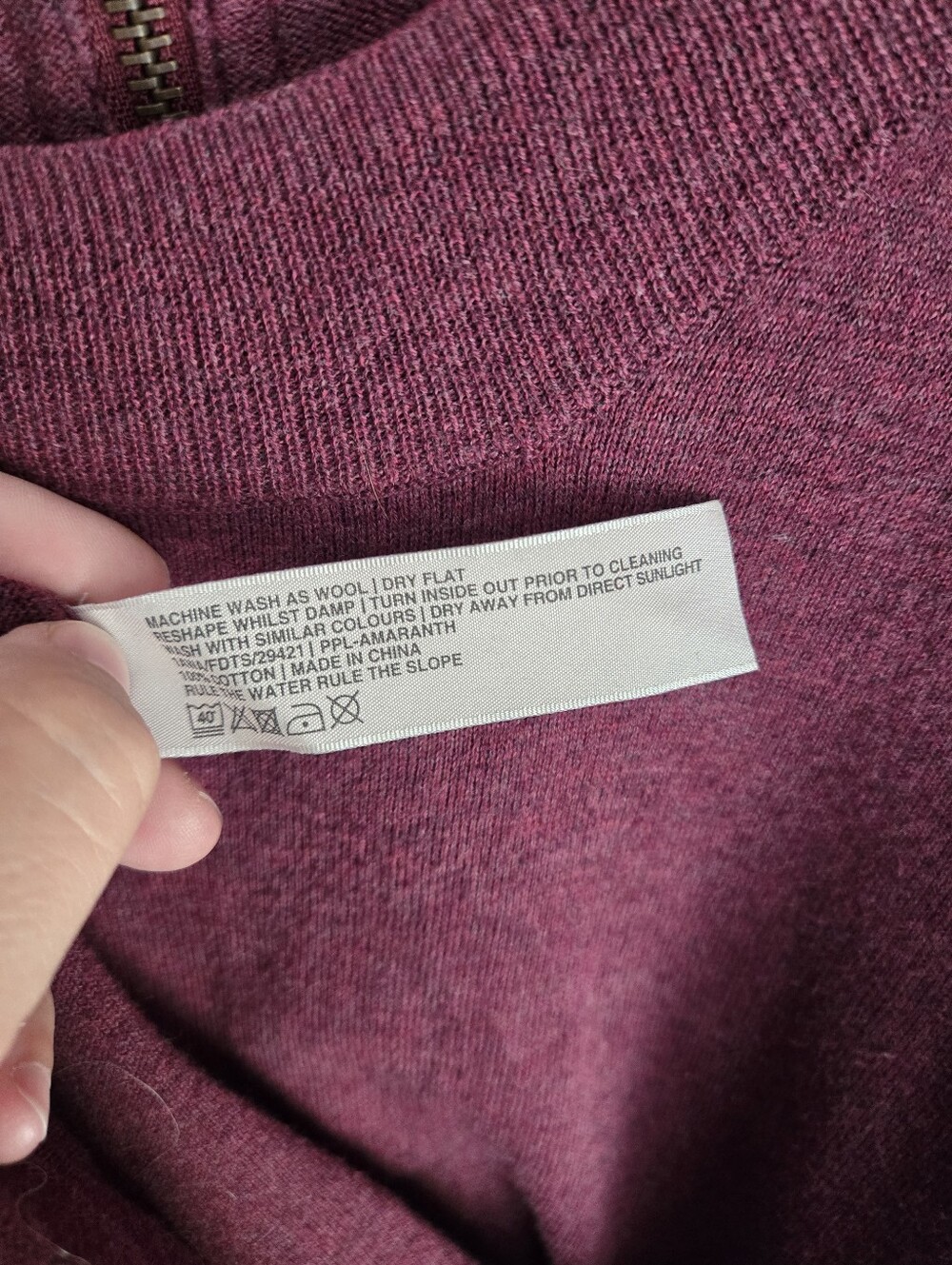 FAT FACE cotton knit sweater dress In Raspberry-plum - Picture 12 of 13
